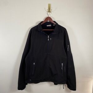 Black Diamond Double Diamond Jacket Men's XL Full Zip Soft Shell‎ Fleece Lined